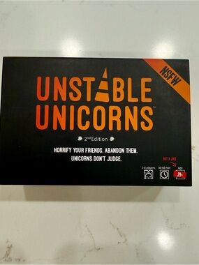 Unstable Unicorns 2nd Edition NSFW Board Game - Black & Orange